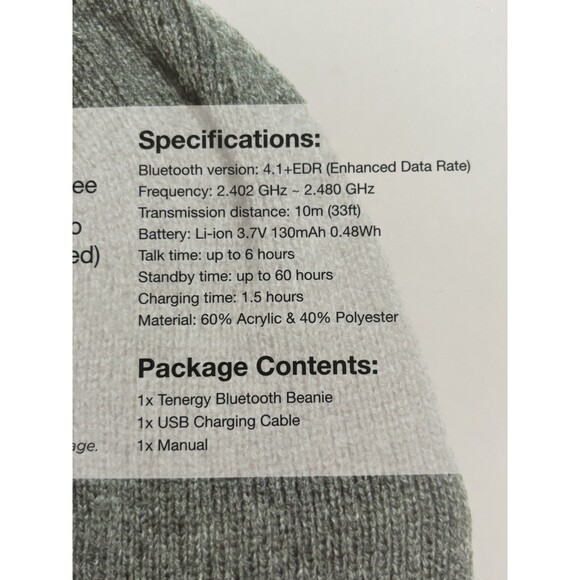 Bluetooth Beanie - Black NIP - Picture 7 of 10